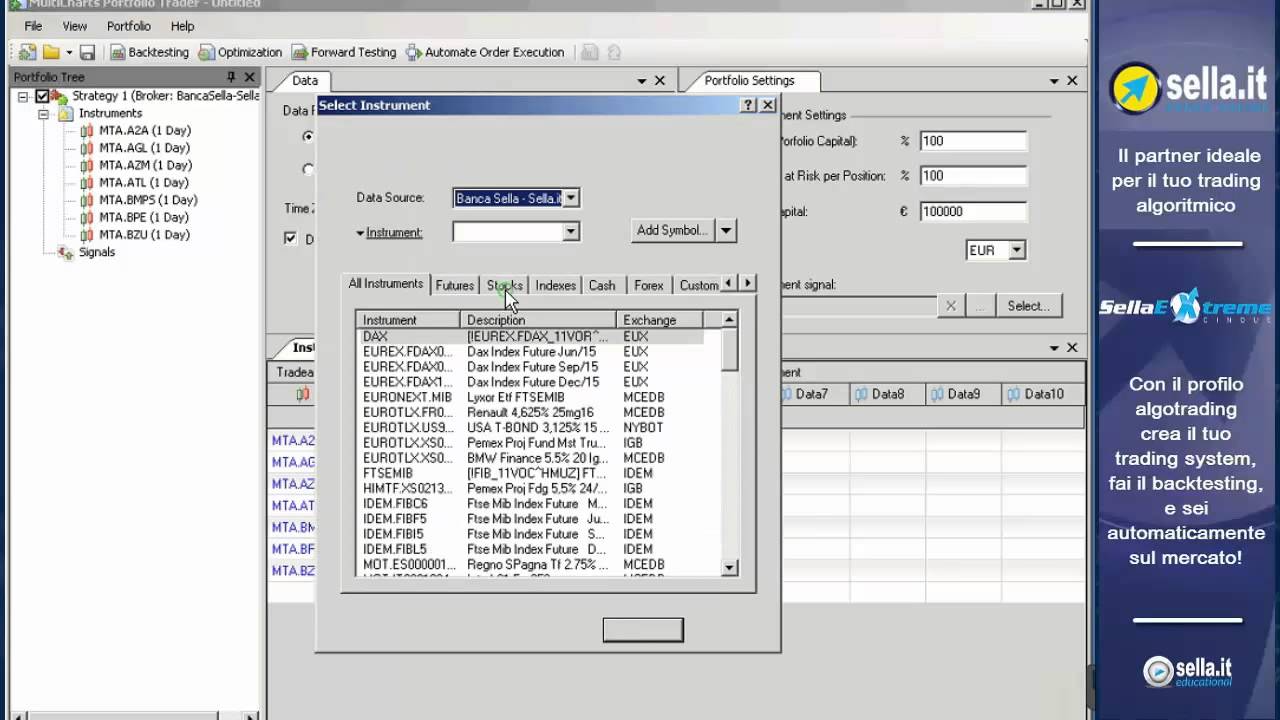 Corso Multicharts Il Portfolio Trader Youtube