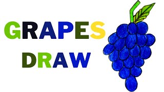 How To Draw Grapes Step By Step 🍇 Grapes Drawing Easy