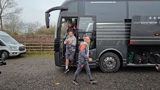 THE TAMWORTH SQUAD ARRIVING AT THE LAMB GROUND: Tamworth v Tottenham: FA Cup Third Round