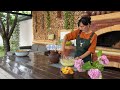 from the garden to the table cooking dishes with apricots in a village house