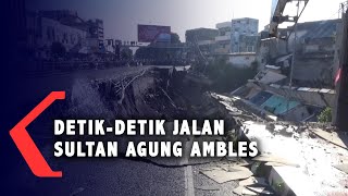 Detik-detik Jalan Sultan Agung Jember Ambles, 9 Ruko Roboh