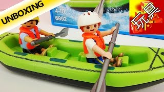 Playmobil 摩比游戏 Summer Fun 欢乐夏日 6992 激流 勇进 皮筏艇 划船 套装 组装 展示