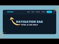 How to Create a Navigation Bar Using HTML & CSS Flexbox | Navbar CSS Tutorial