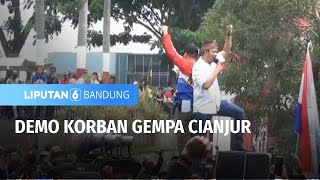 Demo Korban Gempa Cianjur | Liputan 6 Bandung