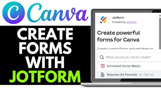 How to Create Forms in Canva with Jotform 2025 (QUICK & EASY)