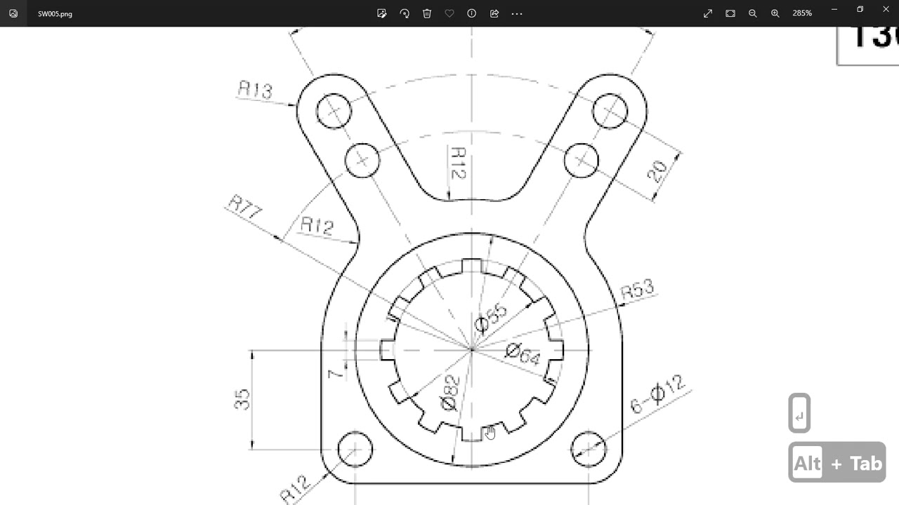 Solidworks 2d Sketch Exercise Sw005 Youtube Solidworks 2d Sketch Exercise Sw005 Youtube