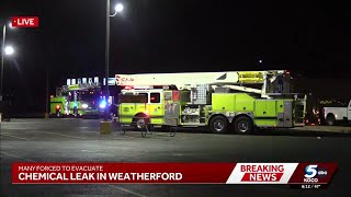 36 hospitalized after ammonia leak prompts evacuations in Weatherford