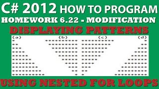 6-22 C# Display Triangle Patterns Using Nested For Loops - Control Statements Pt.2