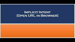 Implicit Intent Open URL in Browser