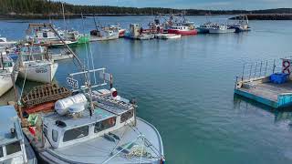 Back Bay Wharf, Letete, New Brunswick,Canada - Bayshore Lobster, Fishing Boats, Beach, Bay Of Fundy