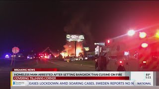 VIDEO: Man arrested for fire at Bangkok Thai Cuisine