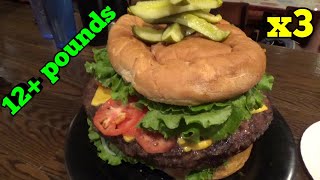 12+ Pound Burger Challenge | Ye Olde 96er | Denny's Beer Barrel Pub