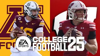 Minnesota vs Wisconsin CFB Simulation|EA Sports College Football 25