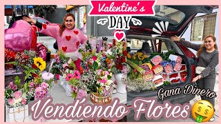 Vendiendo Flores en San Valentín💖Primera vez en el circo / Mis niñas con nuevo negocio✅