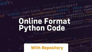 online format python code