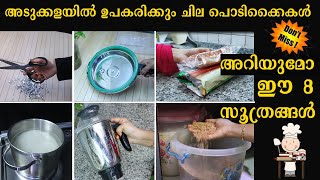 അറിയുമോ ഈ 8 സൂത്രങ്ങൾ | Sharpen Scissors | How To Easily Avoid Insects From Rice in Malayalam