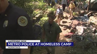 Officials survey Hermitage homeless encampment