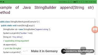 Java string builder append () method(2)