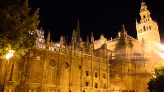 アキーラさん観察④スペイン・セビーリャ・夜のアルカサル（大聖堂）！Alcazar-Cathedral,Sevilla in Spain