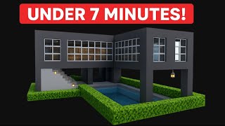 MINECRAFT 7 MINUTE MODERN HOUSE TUTORIAL! | MINECRAFT | VOXBY |