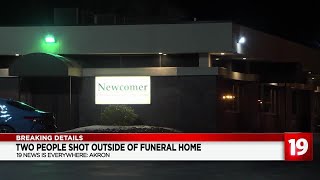 2 shot outside Akron funeral home after memorial service