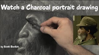 Watch a Charcoal portrait by Scott Burdick