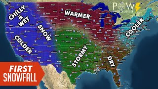First Snowfall & Coldest West. Stormy weather South & Cooler Northeast! POW Weather Channel
