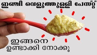 Aromatic Ginger Garlic Paste | നല്ല സുഗന്ധമുള്ള ഇഞ്ചി വെളുത്തുള്ളി പേസ്റ്റ്