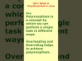 interview question 37. what is polymorphism in java? #interviewquestions #java #javaclass