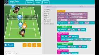 Code.org Tutorial - Play lab | Tennis Game | Coding using Blocks Programming