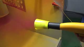 The working process of the flocking machine