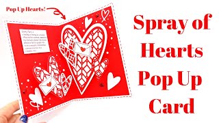 Spray of Hearts Pop Up Card ❤ Valentines Series 2020 ❤