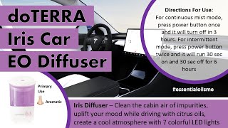 Fascinating doTERRA Iris Essential Oil Car Diffuser