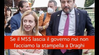 Meloni a Salvini: “Colpisce che riconosca la mia premiership solo oggi. Mai un governo col PD”