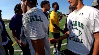 Pennsylvania high school football teams join for handshakes after chaos erupted at season opener