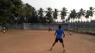 Ball badminton practice video