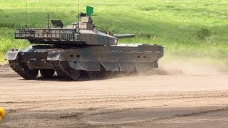 10式戦車 ありえない驚速ダッシュ！The front secession of Type 10 Mbt.