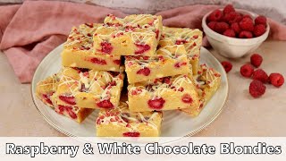 Raspberry \u0026 White Chocolate Blondies Recipe