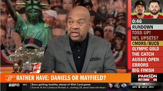 Pardon The Interruption| Give Jayden Daniels MVP if Commanders beat Buccaneers in Wild Card - Wilbon