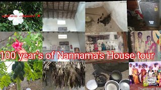 House tour//వందేళ్ల నాటి మా నాయనమ్మ వాళ్ళ ఇల్లు చూపిస్తా రండి//Nannama's house with takewood#SC