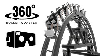 Immersive 360° Roller Coaster 3D Animation VR Black and White Experience