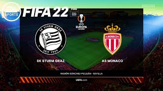 FIFA 22 - Sturm Graz vs AS Monaco UEFA Europa League Group Stage 2021/22 | Next-Gen Gameplay