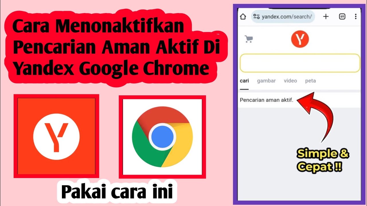 Cara Menonaktifkan Pencarian Aman Aktif Di Yandex Google Chrome - YouTube