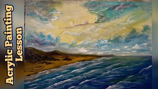 How to Paint a Seascape Easy Acrylics