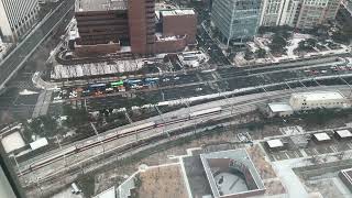 [4K] Korean Trains Airplane View - KTX (very long), Mugunghwa, ITX 서소문역사공원 기차 항공뷰 고화질 엄청 긴 KTX