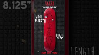 The Hawk Red Feathers deck from Baker Skateboards #shorts