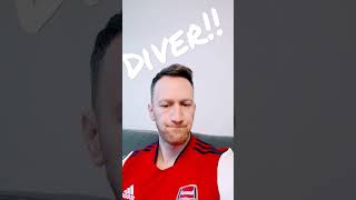 Message to Kevin De Bruyne.. you diving..... #arsenal #mancity