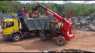 Manitou Telehandler is a perfect machine for blocks manufacturer