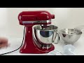 kitchenaid artisan stand mixer ksm160 empire red working demo