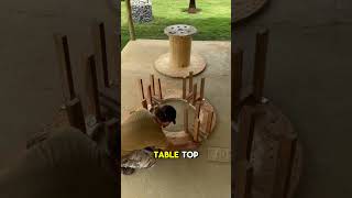 He Transformed The Cable Reel into Stunning Outdoor Table 💯